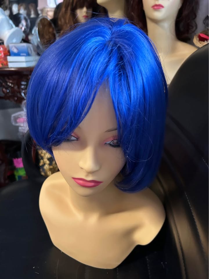 Vibrant Blue Quality Synthetic Wig