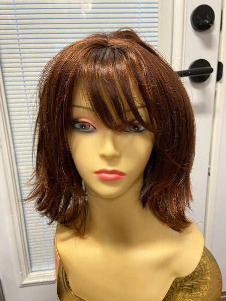 Floria- Brown with copper blends synthetic wig