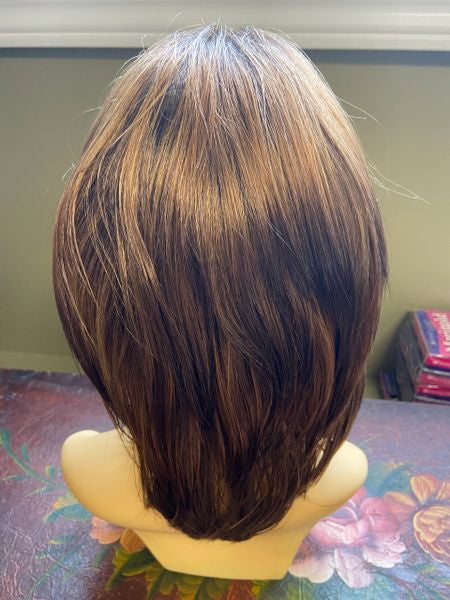 Eden- brown and copper blend, medium length, synthetic wig