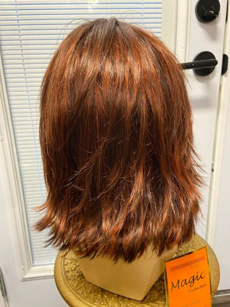 Floria- Brown with copper blends synthetic wig