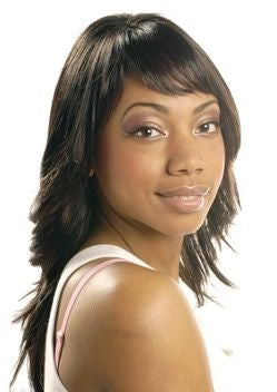 Morning- black with burgundy highlights synthetic wig