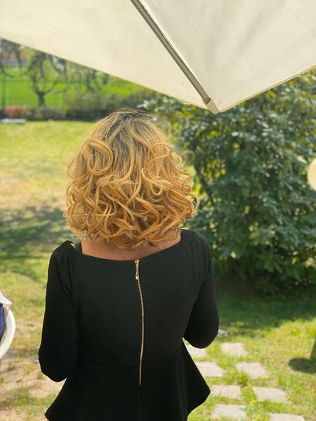 Janice - Black to blonde ombre lace front wig synthetic wigs