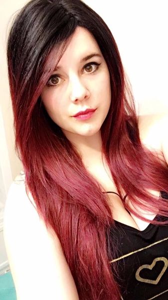 Mira-Black to Red ombre-extra long heat resistant synthetic wigs