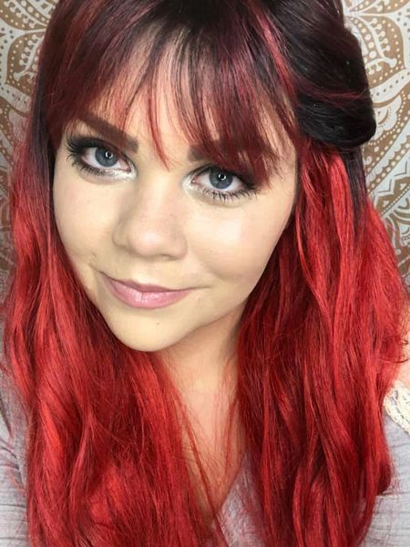 Laila-Ombre black to red extra long synthetic wig Heat resistant