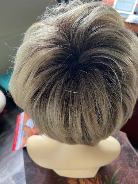 Black Pearl- blonde & brown blend,heat resistant, adjustable part synthetic wig