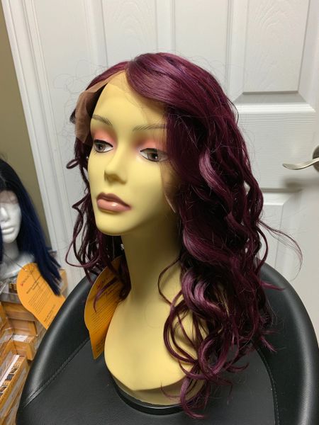 Staci-ombre plum lace front synthetic wig