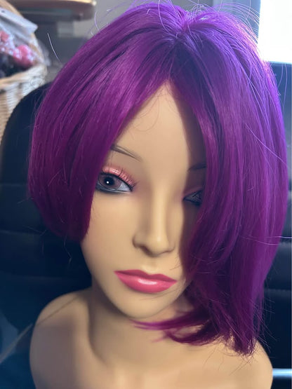 Deep Magenta Purple Quality Synthetic Wig