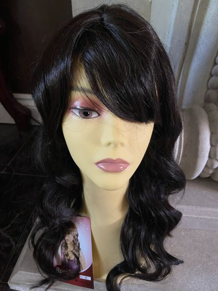 Roesia- Solid Dark Brown, extra long synthetic wig