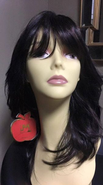 Morning- black with burgundy highlights synthetic wig