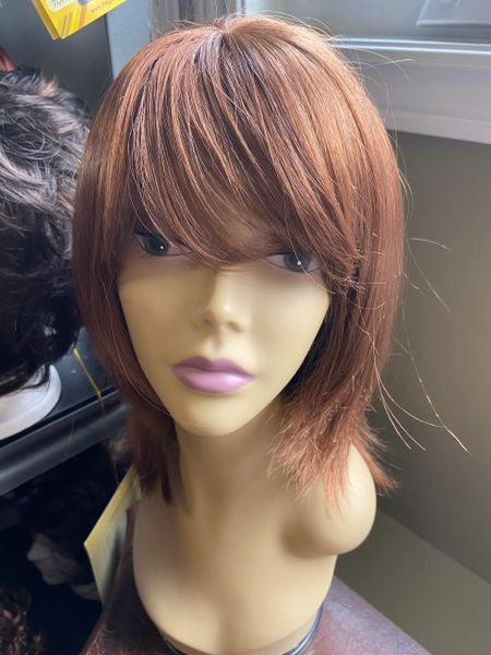 Abigail- copper blend, medium-length synthetic wig