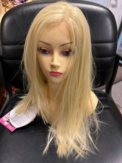 Larissa- solid blonde-lace front, shoulder length, heat resistant synthetic wig