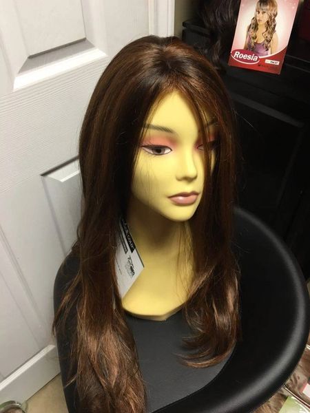 Mira-Brown and copper blend-extra long heat resistant synthetic wig