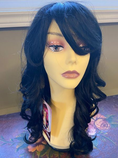 Matilda-solid black long synthetic wig