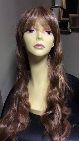 Laila-strawberry blonde extra long synthetic wig Heat resistant