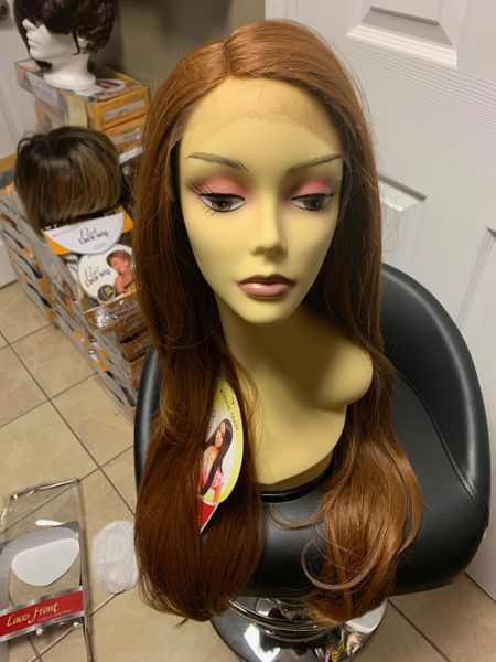 Nathalie- Strawberry Blonde extra long Lace Front synthetic wig