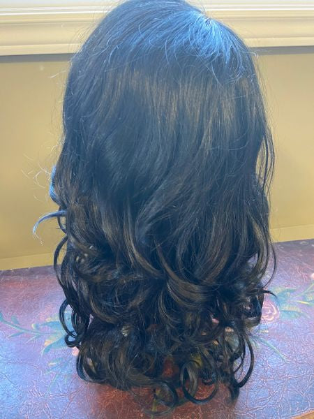 Matilda-solid black long synthetic wig
