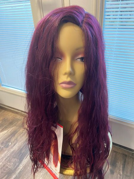 Peony-extra long soft wave light purple-purple rain heat resistant synthetic wig