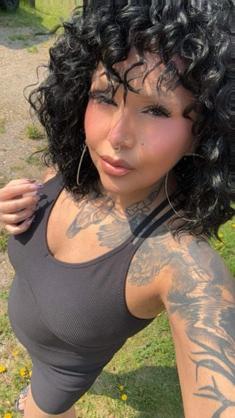Layla Solid Black Synthetic Wig