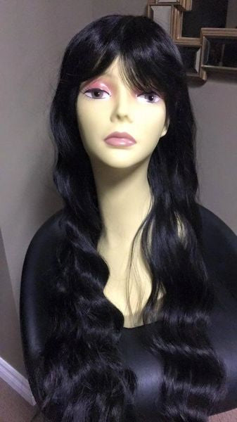 Laila-Solid Brown extra long synthetic wig Heat resistant